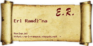 Erl Ramóna névjegykártya